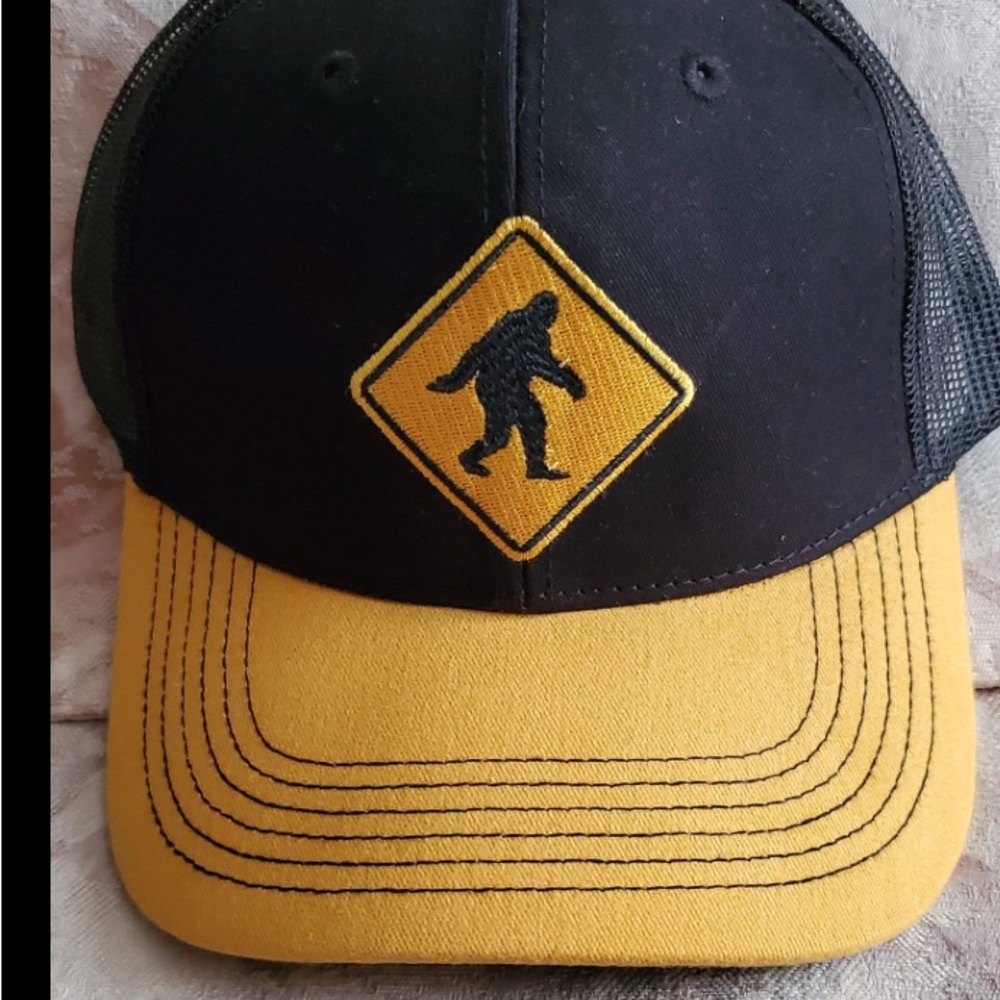 Black and Yellow Bigfoot Trucker Hat